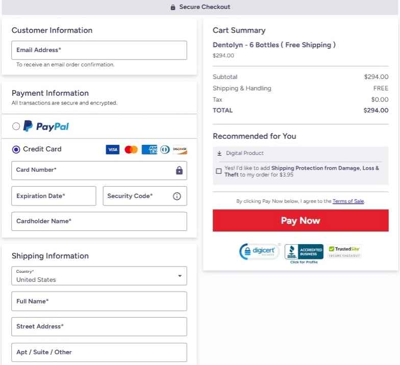 Dentolyn Dentolyn Order Page